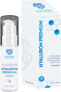 Крем для кожи вокруг глаз Hyaluron Premium с кофеином и ниацинамидом 45 мл LOVAGE/24/ОПТ