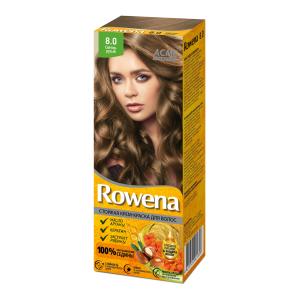 Крем-краска для волос Rowena тон 8.0 аммиачная  экстракт рябины , кератин, масто арганы  ACMEcosmetics