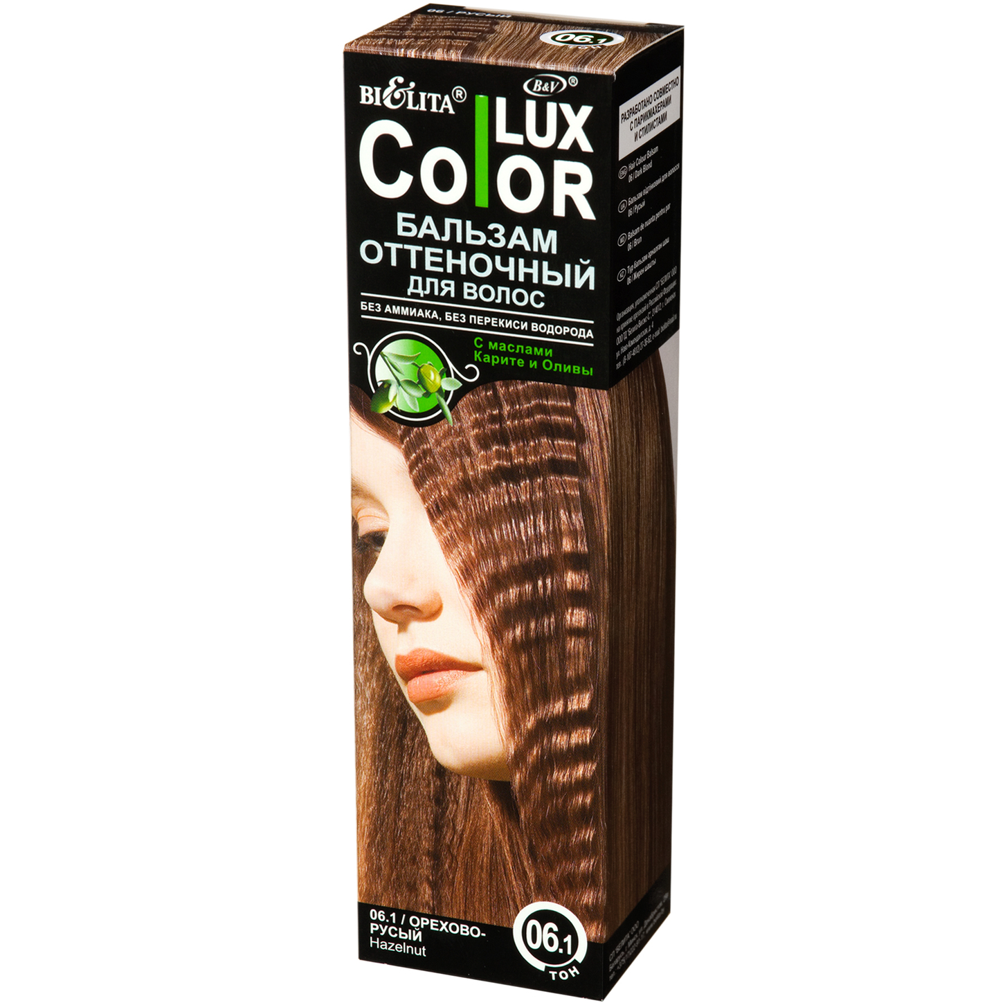 Бальзам для волос оттеночный COLOR LUX тон 06.1орехово-русый 100 мл Белита/20/ОПТ
