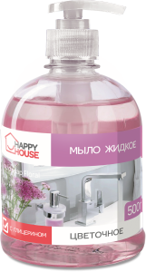 Мыло жидкое Happy House Цветочное 500 г Фабрика Ромакс