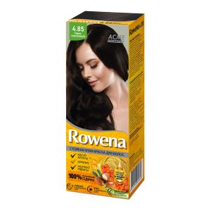 Крем-краска для волос Rowena тон 4.85 аммиачная  экстракт рябины , кератин, масто арганы  ACMEcosmetics