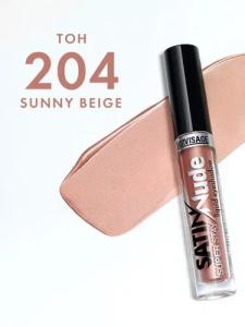 Жидкие тени для век SATIN Nude super stay тон 204 Sunny Beige 3,5г LUXVISAGE/5/М