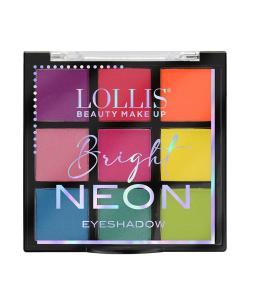 Тени для век LOLLIS Bright Neon EyeShadow 9 Colors 15 г Меркер Косметика/12/ОПТ