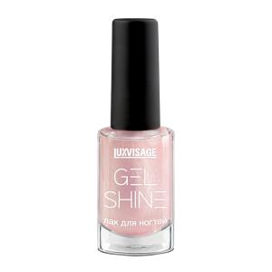 Лак для ногтей Gel Shiine LUXVISAGE розовый 105 светлый розовый с золотистым шиммером 