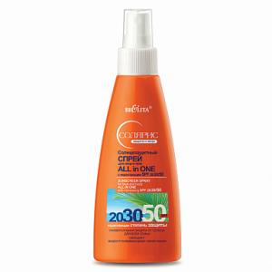 Солнцезащитный спрей д/лица,тела Солярис new ALL IN ONE с нараст SPF 20/ 30/ 50 150 млБелита/15/ОПТ