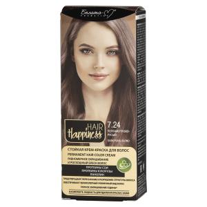 Крем-краска для волос HAIR Happiness тон 7.24 Перламутрово-русый аммиачная  ланолин, протеины сои и  кукурузы Белита-М