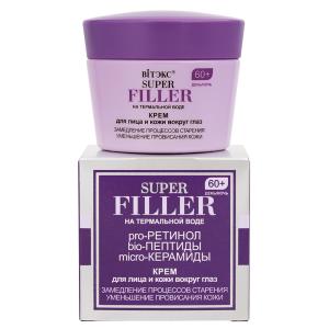 Крем д/лица и кожи вокр.глаз SUPER FILLER на терм.воде 60+ Витэкс