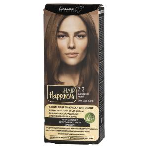 Крем-краска для волос HAIR Happiness тон 7.3 Золотисто-русый аммиачная  ланолин, протеины сои и  кукурузы Белита-М