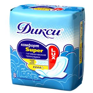 Прокладки гигиенические "Комфорт Супер Люкс"  Дикси
