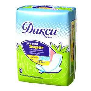 Прокладки гигиенические "Ультра Супер"     Дикси