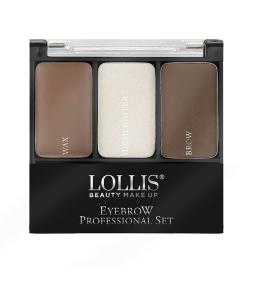 Тени для бровей LOLLIS Eyebrow Professional Set тон 01 Light 5г Меркер Косметика/24/ОПТ