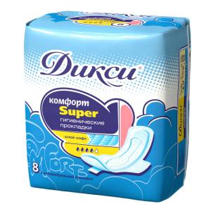 Прокладки гигиенические "Комфорт Супер"    Дикси