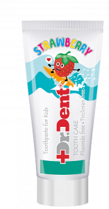 Зубная паста для детей Dr.Dent комплексный уход  экстракт земляники,гидроксиапатит MODUM