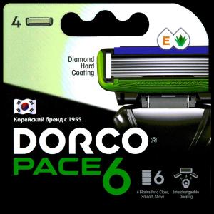 Сменные кассеты с 6 лезвиями   4 шт DORCO КОРЕЯ, РЕСПУБЛИКА