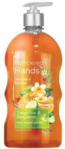 Мыло жидкое Pampered Hands танжерин и бергамот Ромакс 650г