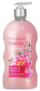 Крем-мыло Pampered Hands пион и гибискус Ромакс 650г 