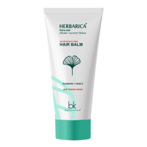 Бальзам для волос Herbarica объем густота и блеск экстракт розмарина, экстракт гинкго BelKosmex