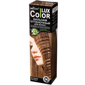 Бальзам для волос Lux Color тон 06 русый оттеночный  масла карите и оливы Белита