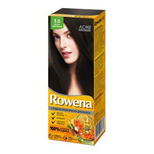Крем-краска для волос Rowena тон 5.0 аммиачная  экстракт рябины , кератин, масто арганы  ACMEcosmetics
