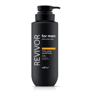 Гель-душ-шампунь 4 в 1 Revivor for Men.Skin & Hair Care 400мл Белита