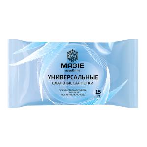 Влажные салфетки MAGIE ACADEMIE универсальные 15 шт СТМ/60/М