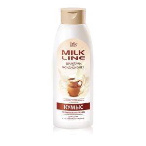 Шампунь-кондиционер для волос MILK line питание  молочные протеины, витамины А, Е, F IRIS