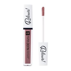 Губная помада жидкая Nude Matte Relouis розовый тон:10 холодный розовый нюд матовый эффект