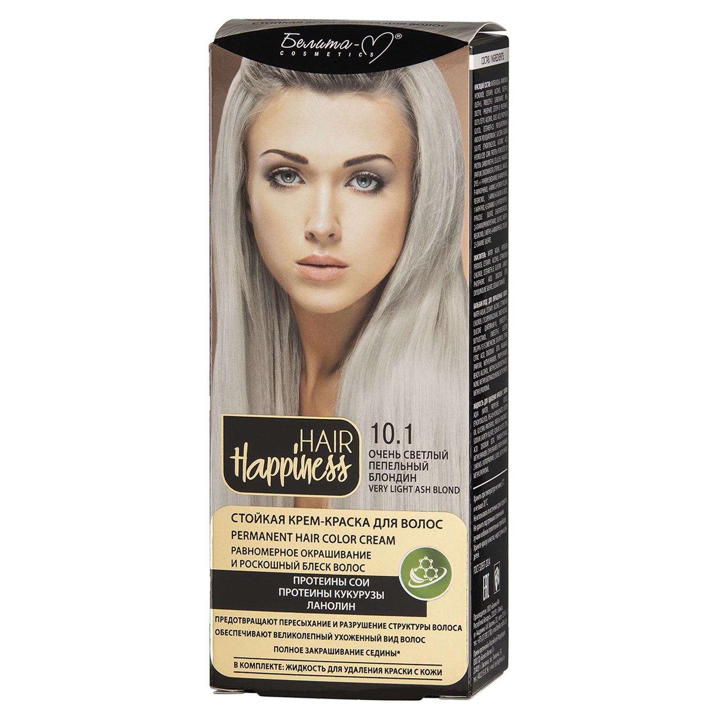 Крем-краска для волос HAIR Happiness тон №10.1 светлый пепельный блондин Белита-М/16/М