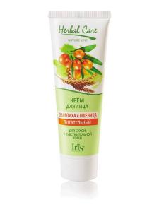 Крем для лица Herbal care Облепиха и пшеница, IRIS cosmetic, 100мл