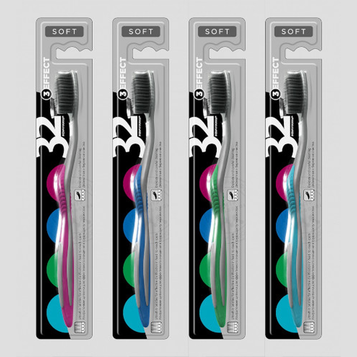 Щетка зубная 32 ЖЕМЧУЖИНЫ 3-EFFECT yc3008 М/Модум/288/ОПТ
