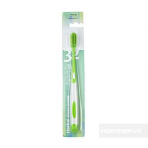 Щетка зубная 32 ЖЕМЧУЖИНЫ HERBAL Clean Green YС952 мягкая Модум