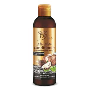 Бальзам-ополаскиватель для волос Soft care питание мягкие и гладкие масло карите, комплекс витаминов (а, е, с) и д-пантенолом Romax