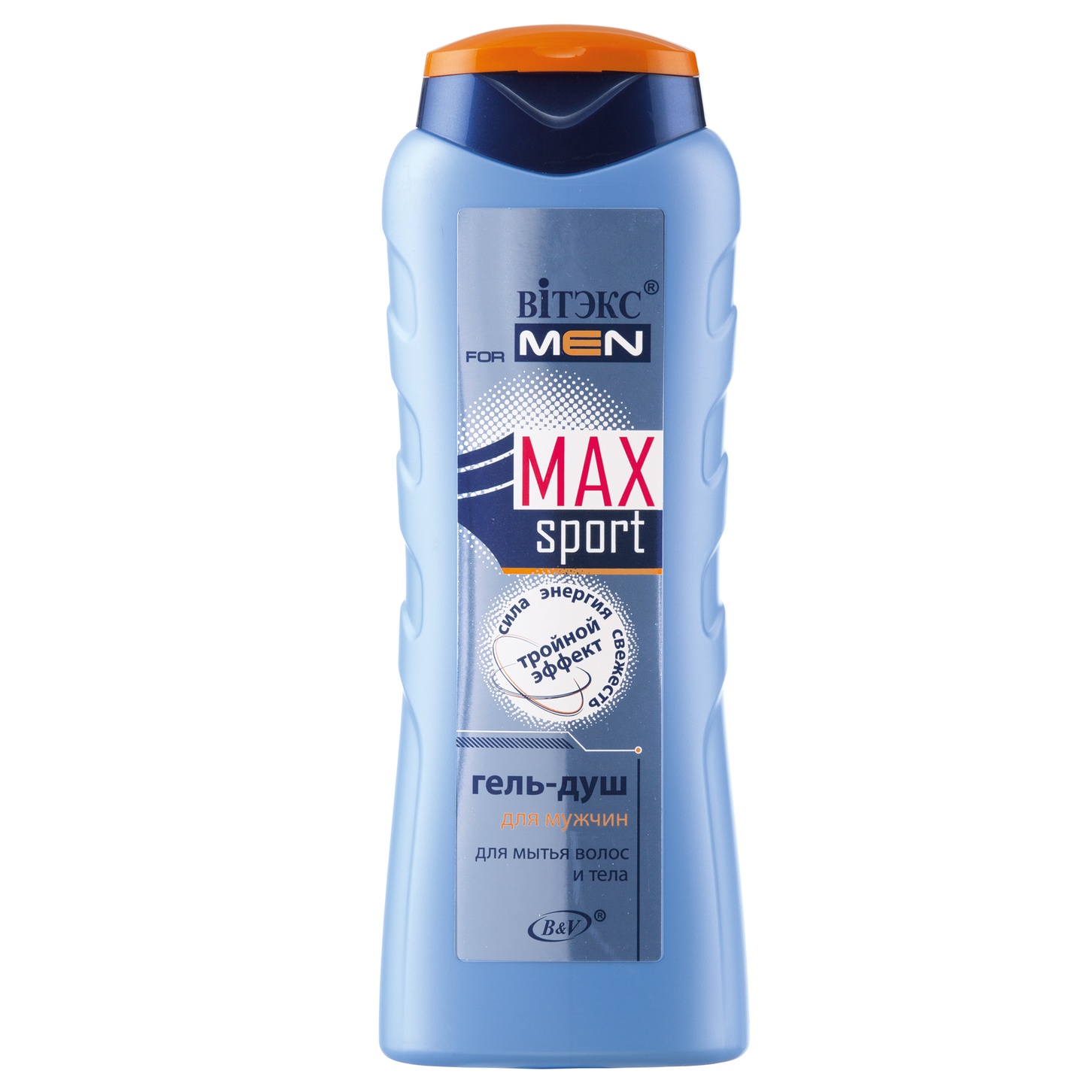 Гель-Душ FOR MEN MAX  Sport для мытья волос и тела 400 мл Витэкс/18/ОПТ