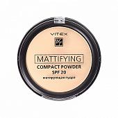 Пудра для лица VITEX матирующая компактная Mattifying compact powder SPF20 тон 03/Витэкс/6/М